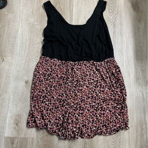 Torrid Floral Challis Romper Black size 3